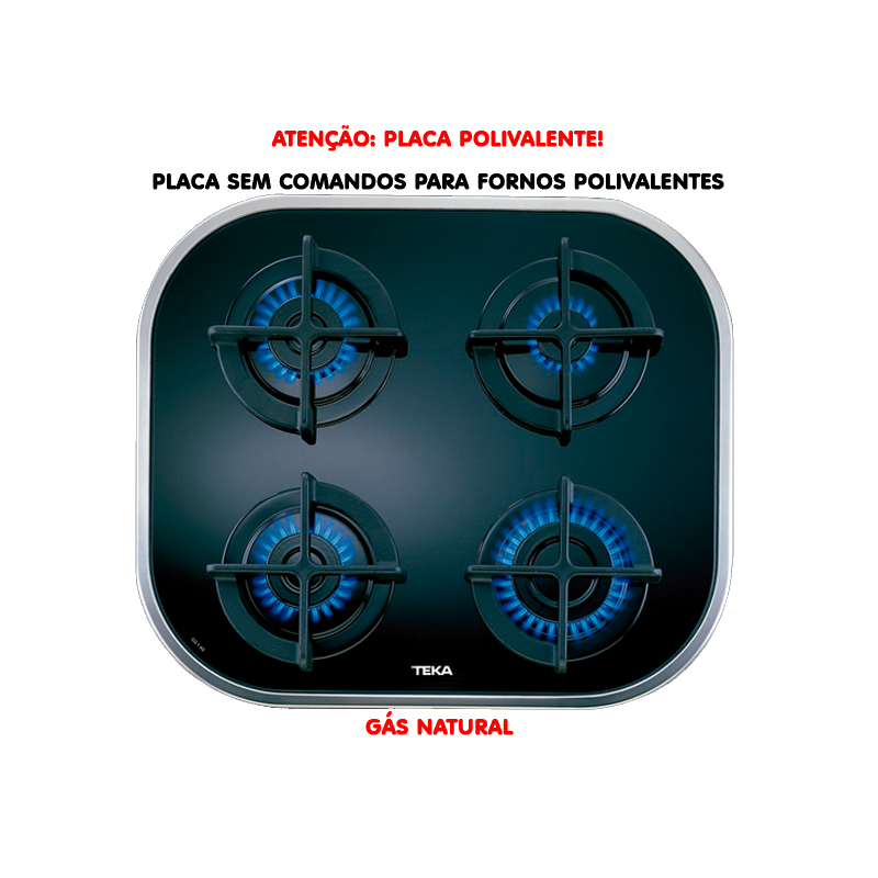 PLACA ENCASTRAR TEKA - CG.1 4G AI AL INOX - G. NAT