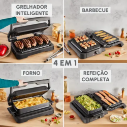 GRELHADOR DE PLACAS MOULINEX OPTIGRILL 4 EM 1 XL - GI784810